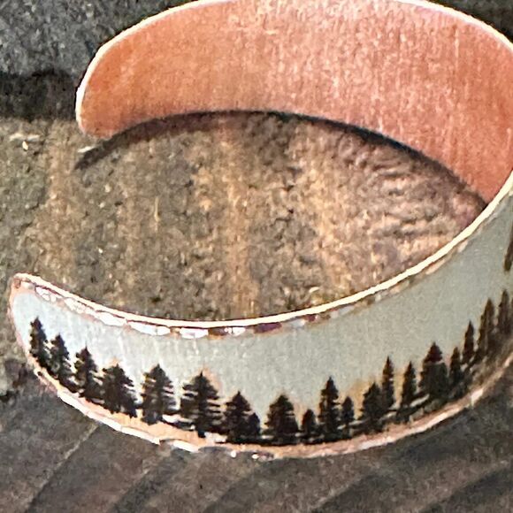 Handmade Boho Estuarian Bracelet, Wide Cuff Appaloosa Horses Bracelet, Gift Box - Picture 9 of 9